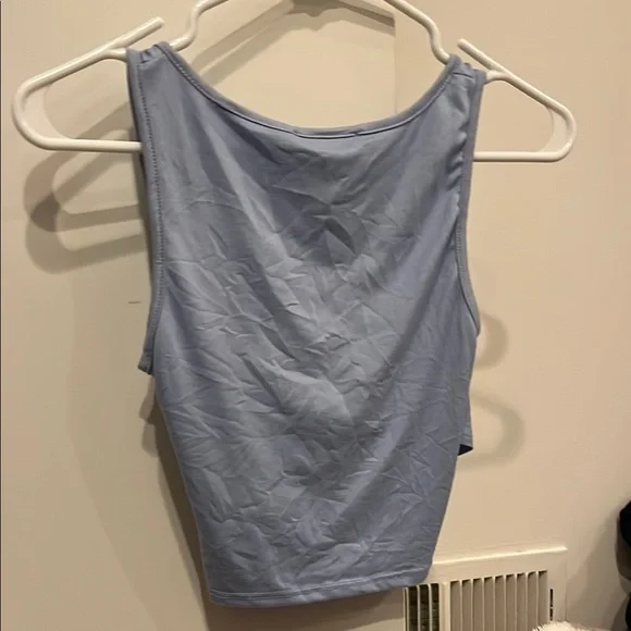Forever 21 Blue Sleeveless Wrap Crop Tank - Picture 2 of 3
